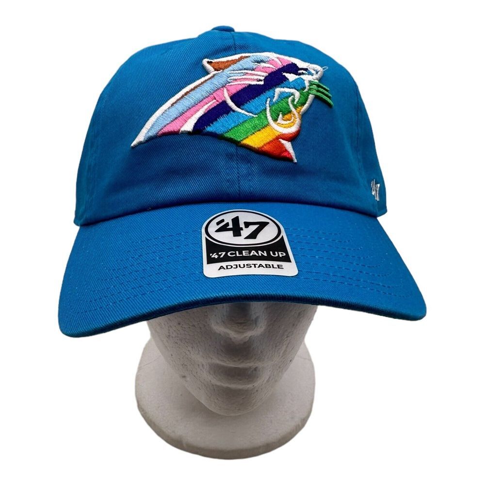 NWT 47 Brand Carolina Panthers Pride Blue Clean Up Adjustable Hat Cap